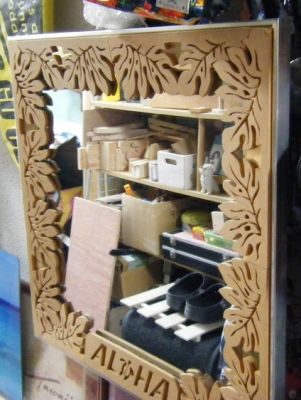 ミラーハワイアン風にハンドメイド加工600×600mm