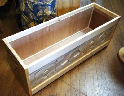 オリジナルベンチ、座面を外すと物入れに　NO-2870×265×270mm　　　　　＜販売済み＞