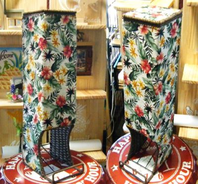 トイレットペーパーホルダーハワイアン風にハンドメイド加工しました。560×140×140mm