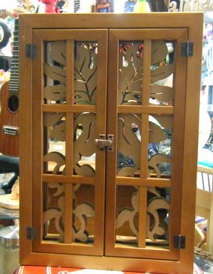 窓風ミラー　　NO-1ハワイアン風にハンドメイドしました。500×350×45