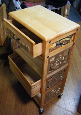 キャビネットN0-1･･･4市販のキャビネットをハワイアン風にハンドメイド＜販売済み＞