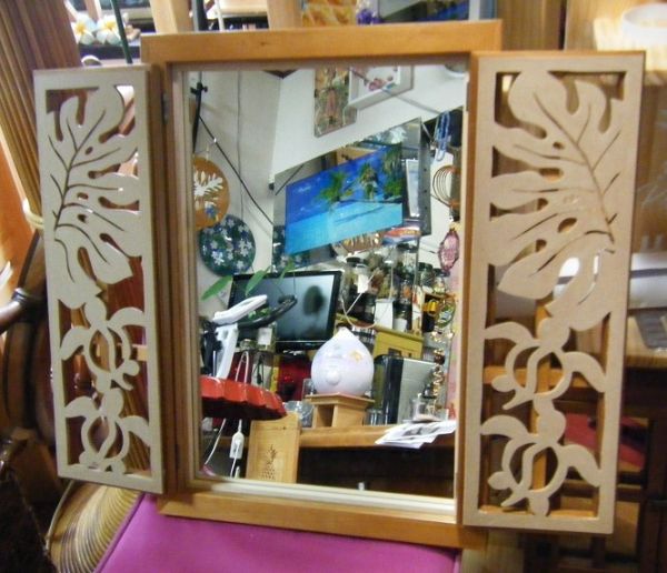 ハンドメイドハワイアン風窓風ミラー　NO-2