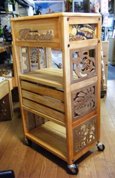 市販のキャビネットをハワイアン風に Hand made
