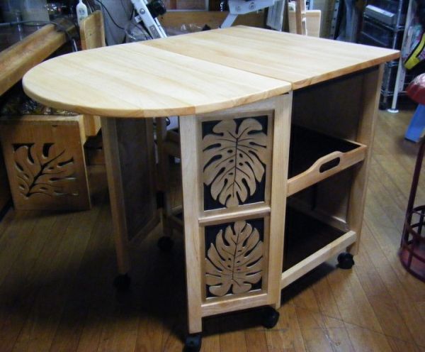 ワゴンテーブルをハワイアン風に Hand made