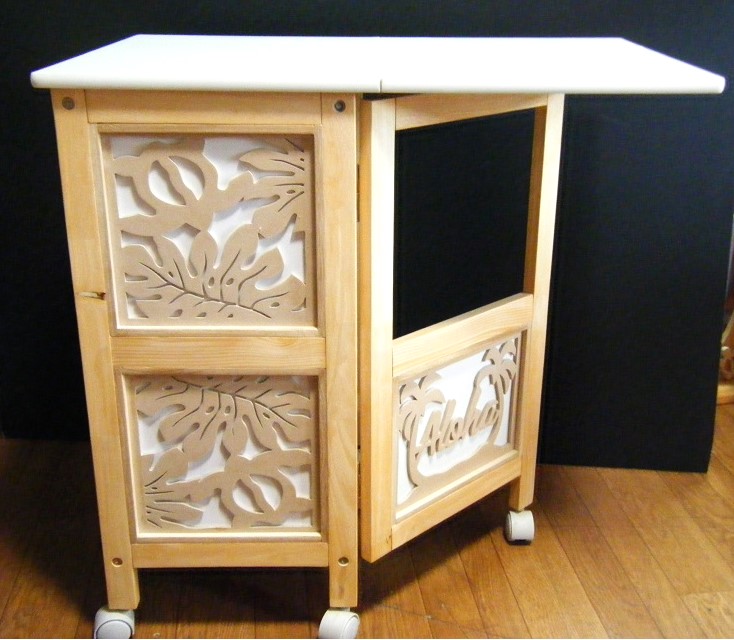 ワゴンテーブルをハワイアン風に Hand made 